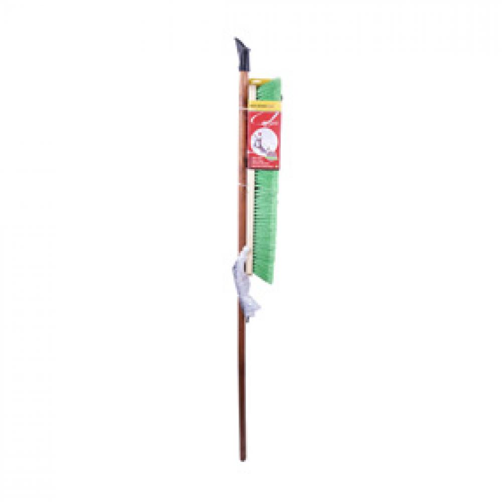 Push Broom 24in Indoor/Outdoor With Brace Hard & Soft Bristle