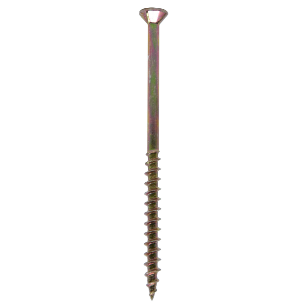 500PK Deck Screws Yellow Plated #8 x 1¾in