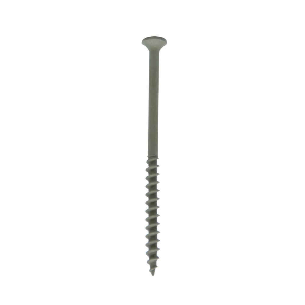 100PK Deck Screws Green Ceramic #8 x 2½in