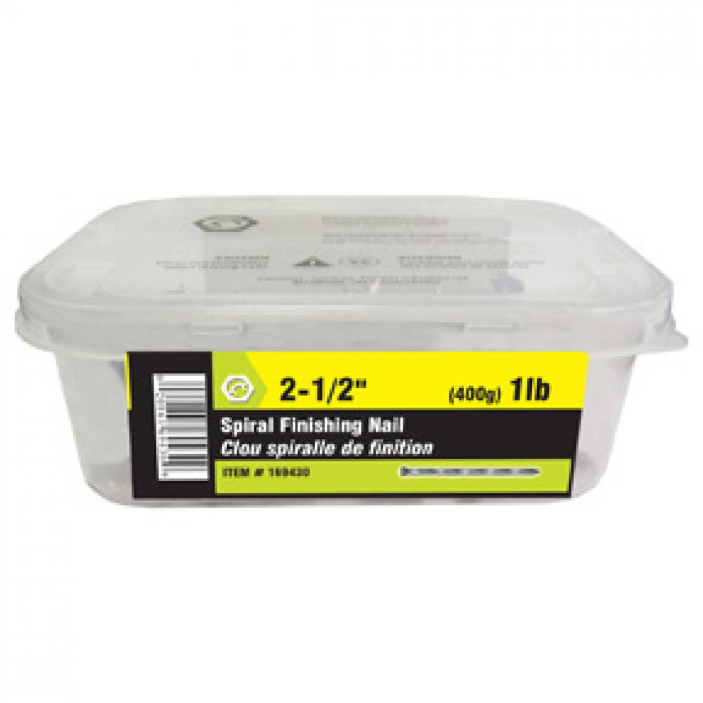 Spiral Finishing Nail 2 ½in 10ga (3.05mm) 1lbs (400g)/pk