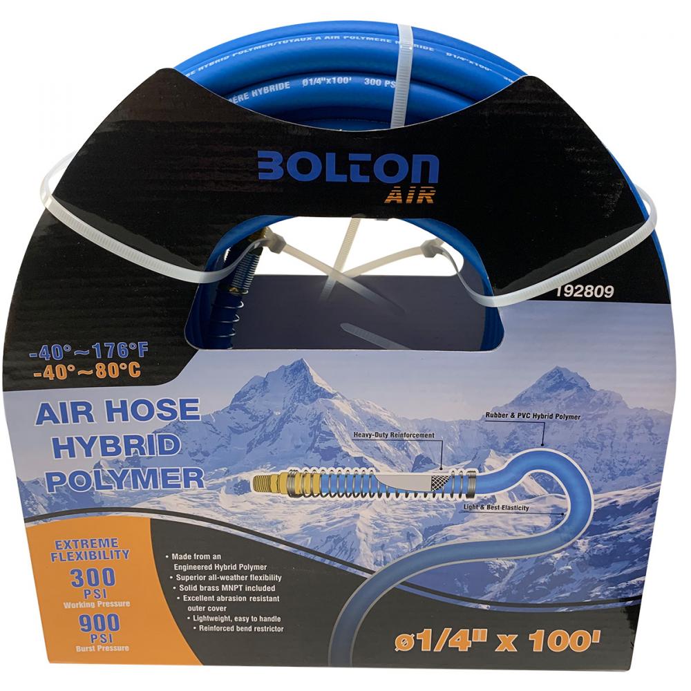Air Hose Hybrid Polymer With Spring Bend Restrictor ¼in x 100ft