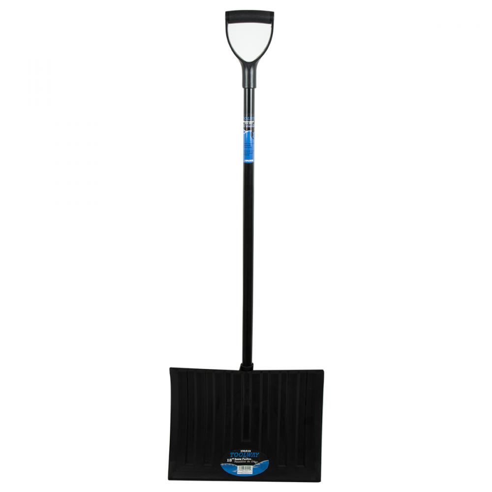 Snow Pusher 21&#34; Poly Blade Steel D-Handle 49&#34;