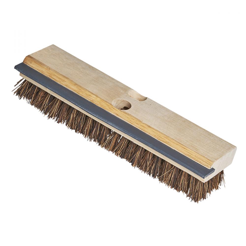 Deck Scrub Brush & Squeegee Head only Stiff  Bristle 11in