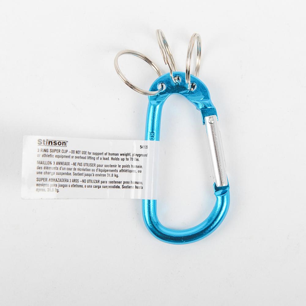 Aluminum Carabiner 3 Ring Springlinks 3in
