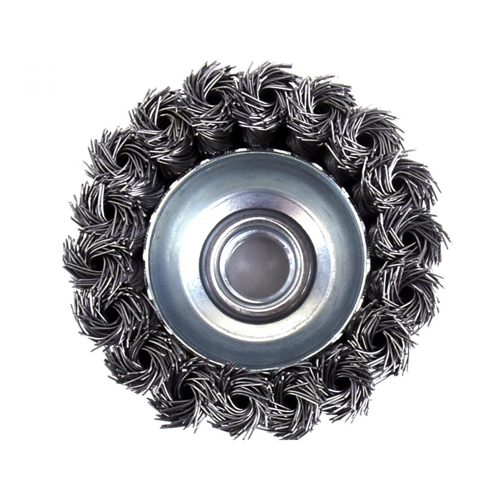 Knotted Wire Cup Brush 3in Shank 5/8in
