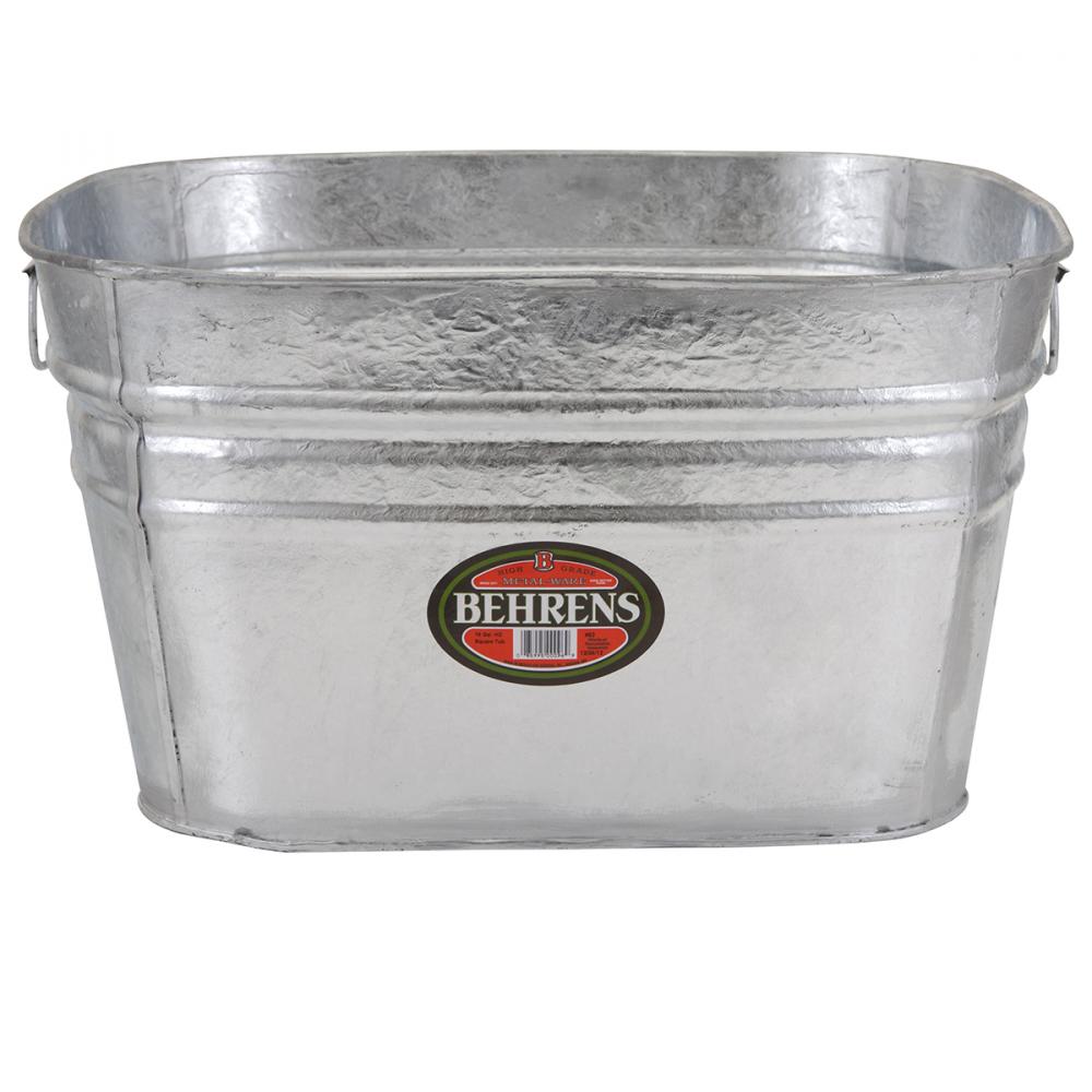 Wash Tub Square Hot Dipped Steel 58.5L/15.5Gal