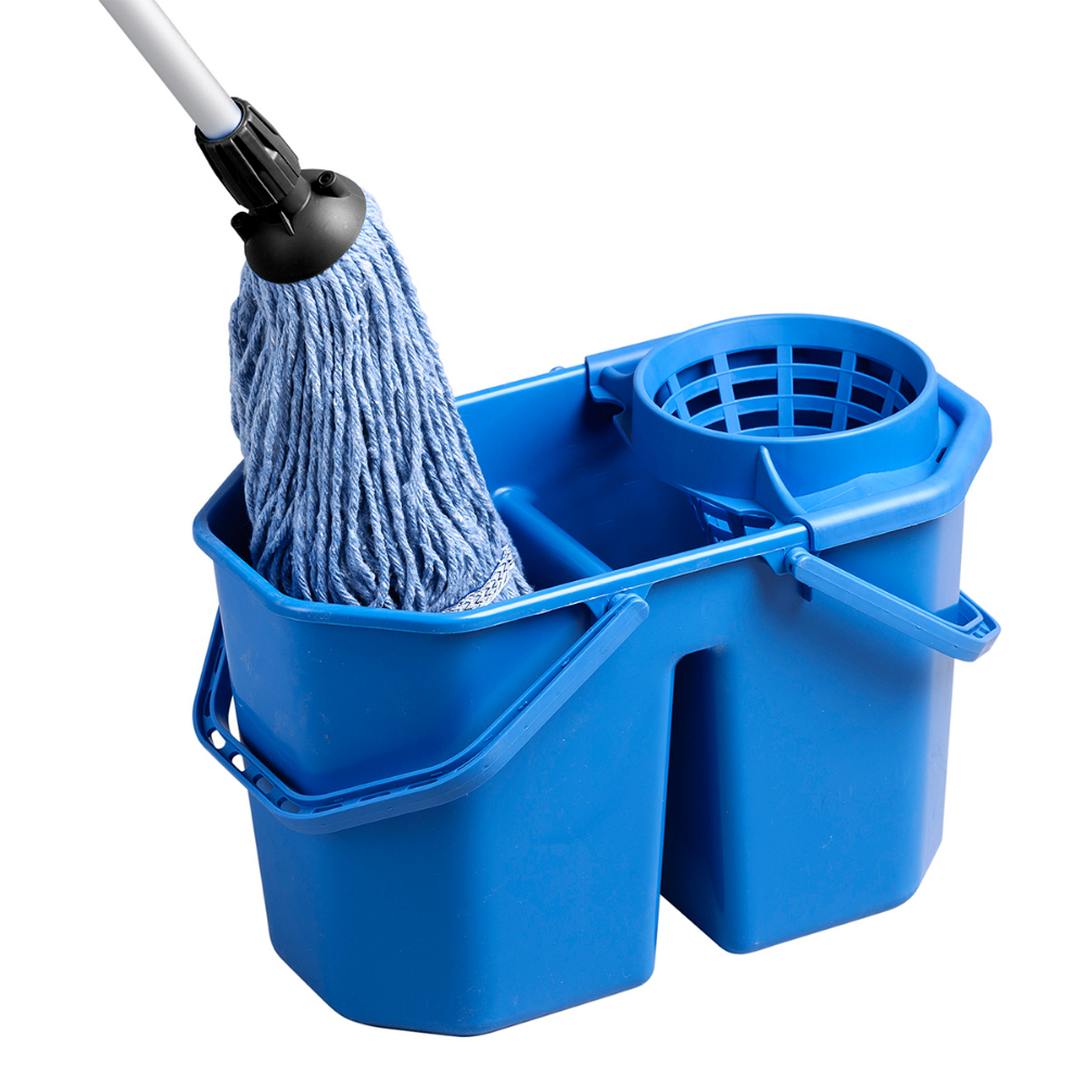 Mop Bucket with Cone Heavy Duty Double Bucket 15Lt Blue