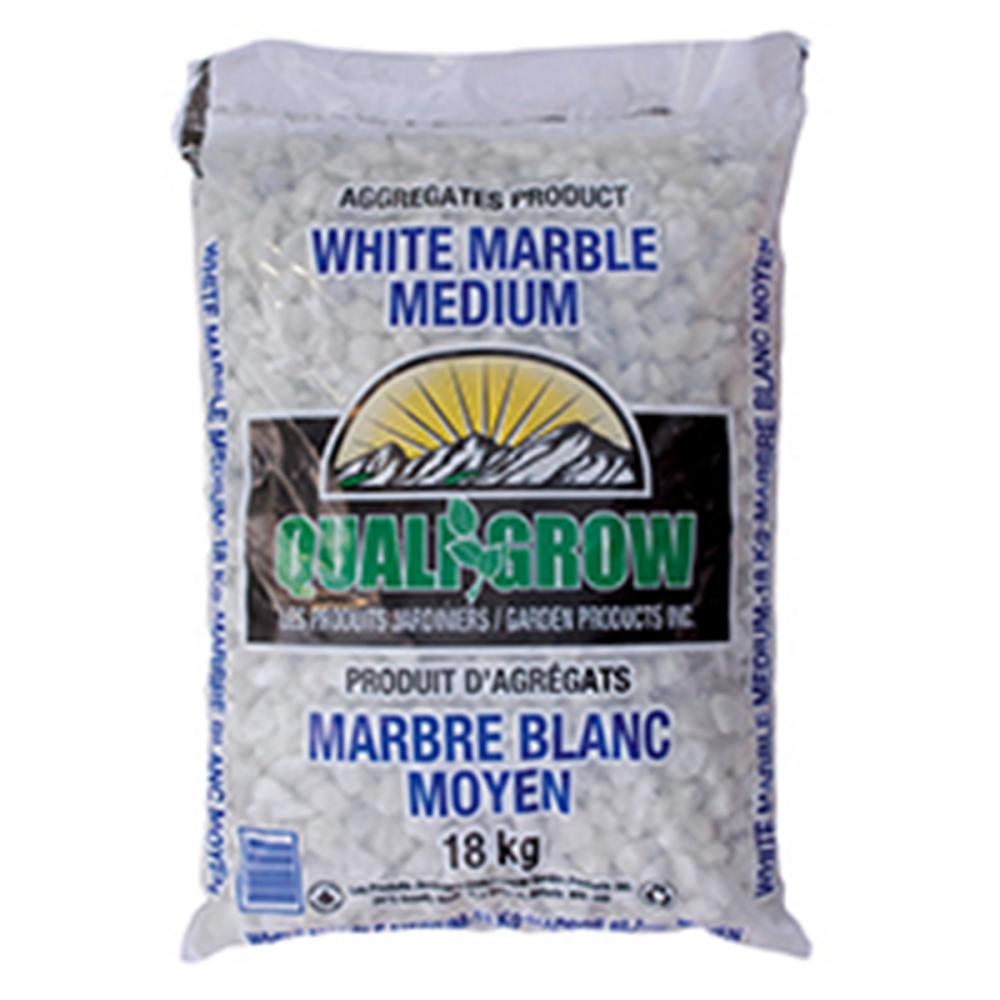 Landscape White Marble Stones Medium 1/2&#34; 18kg