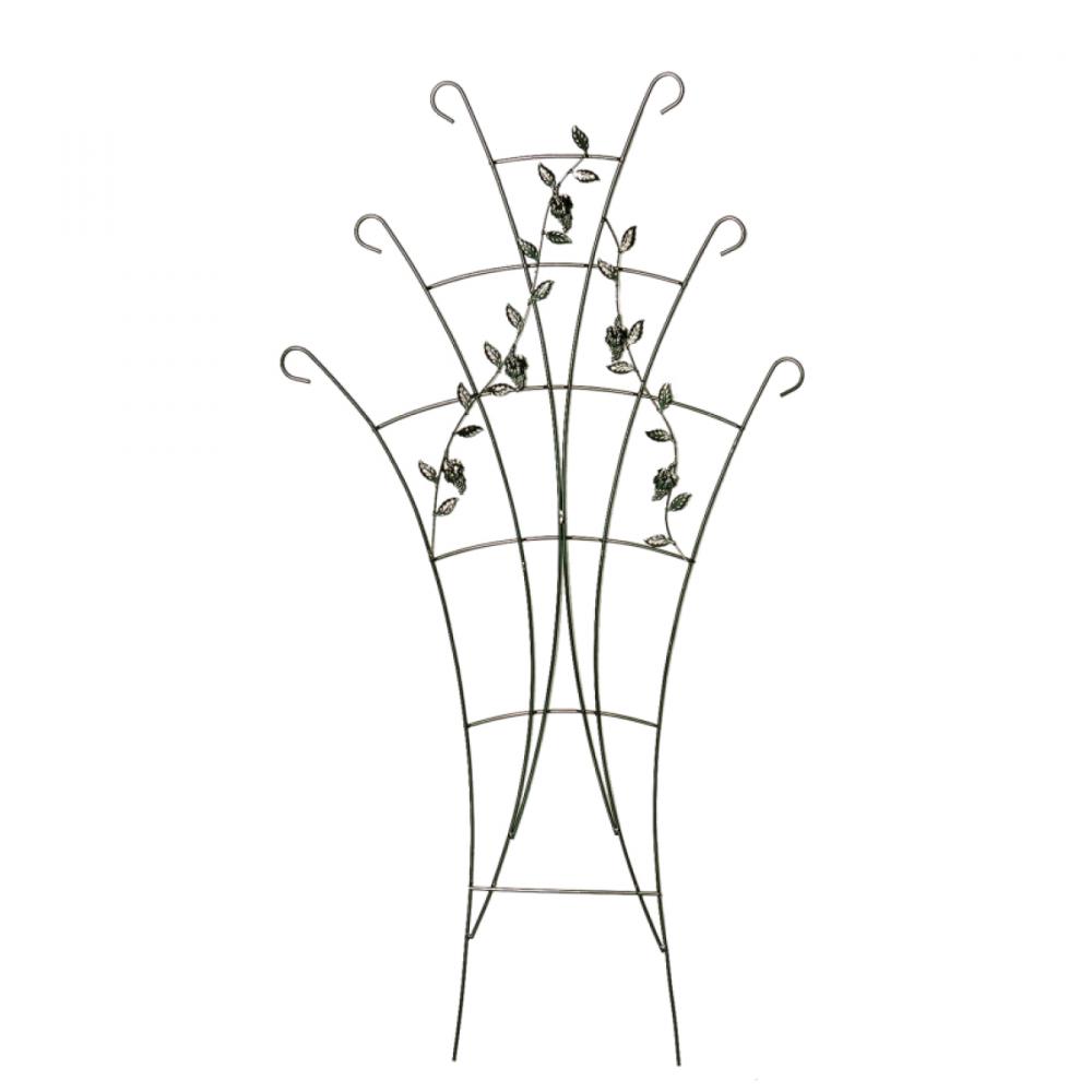 Vineyard Wire Fan Trellis 1/4&#34;D 66x36&#34; Black