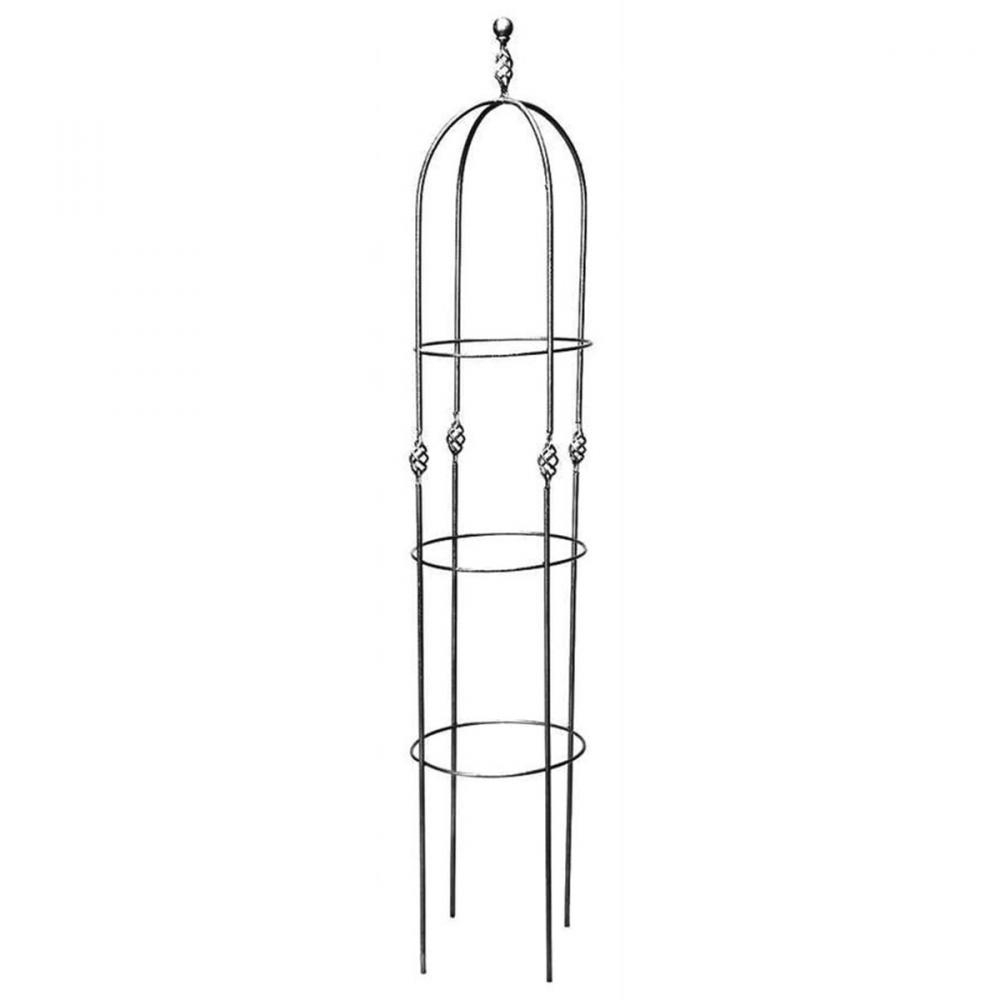 Venetian Wire Obelisk 65x12&#34; Pewter