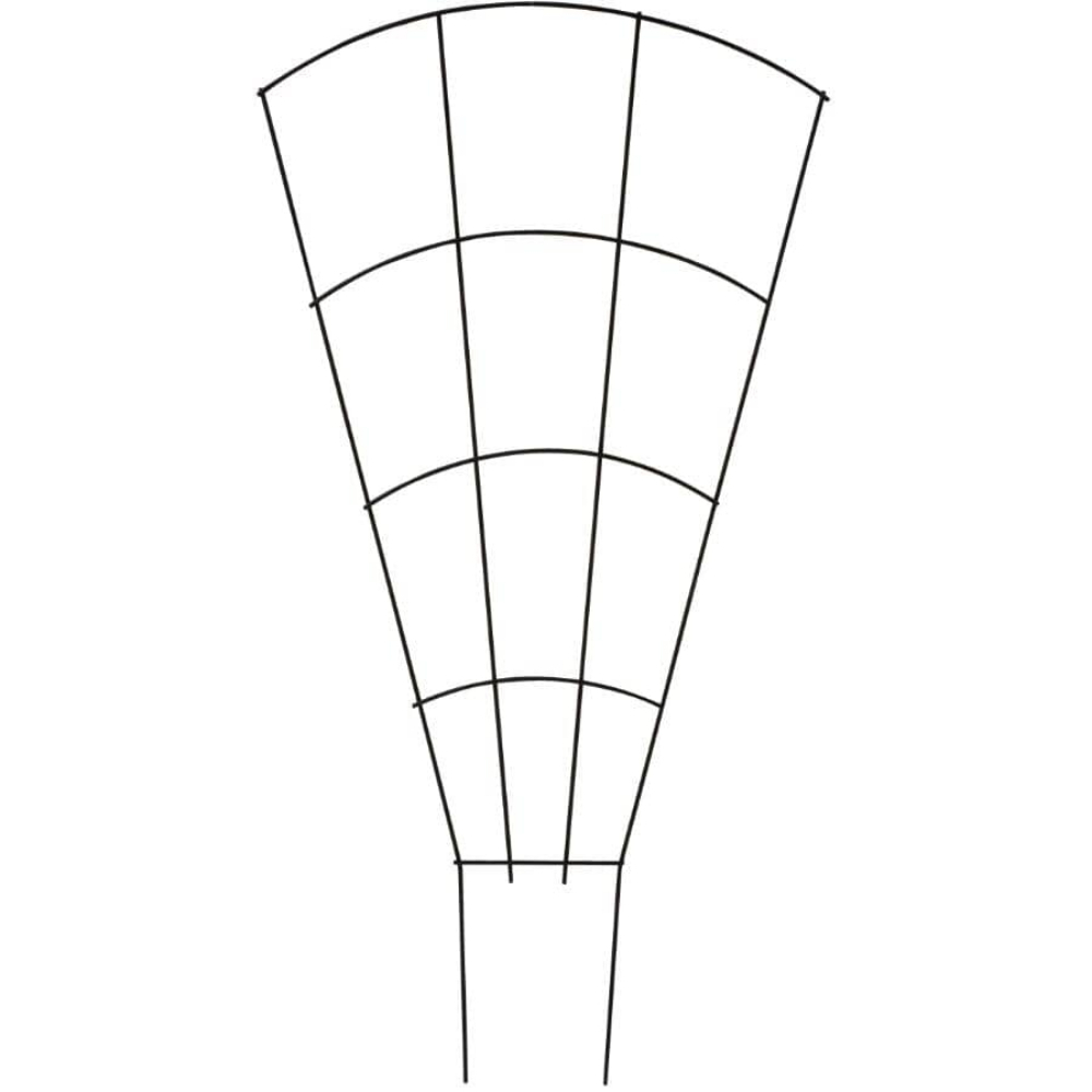 Wire Fan Trellis for Planter Pots 37x19&#34; Black
