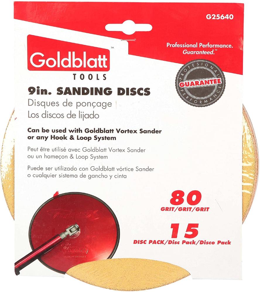Vortex Sanding Disk 9in 80grit 15Pk