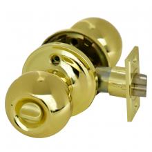 Toolway 100305 - Door Lock Knob Privacy Polished Brass