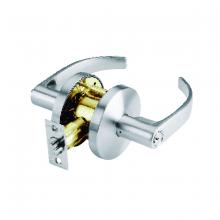 Toolway 100866 - Door Lock Lever Set Privacy Satin Chrome (Commercial) Curved Handle
