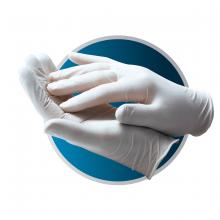 Toolway 105534 - 100Pk Premium Quality Disposable Latex Gloves White (M)
