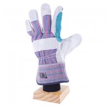 Toolway 105539 - 1dz. Cow Split Leather Gloves Reinforce Palm Rubberized Cuff (OSFA)