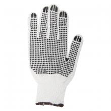 Toolway 105546 - 1dz. Knitted Poly/Cotton Gloves White With Black PVC Dots (XL)