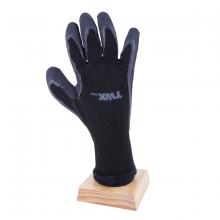 Toolway 105561 - 1dz. Knitted Cotton Insulated Gloves Black With Latex Palm Gray (OSFA)