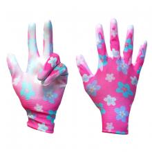 Toolway 105569 - 1dz. Knitted Polyester Garden Gloves Pink With PVC Dots (M)