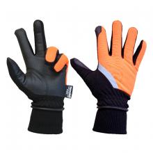 Toolway 105589 - 1 Pair Mechanic Thinsulated Gloves Orange/Black With PU Palm Black & Reflective Strap (OSFA)