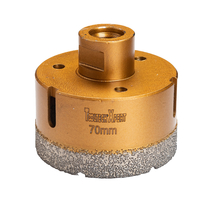 Toolway 120694 - Diamond Core Hole Saw Bit 2 3/4in (70mm) Thread 5/8-11