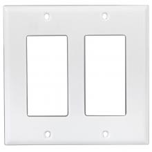 Toolway 140174 - Decora 2-Gang Wall Plate Mid Size White