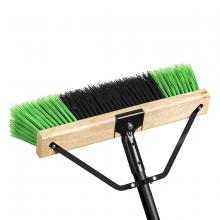 Toolway 270018 - Ryno Push Broom 18in Braced Handle Stiff PVC Bristles 60" Handle