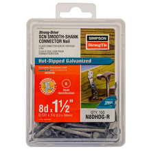 Toolway 82019067 - 150PK Strong-Drive® HDG Smooth-Shank Connector Nail 10ga.#8 x 1½