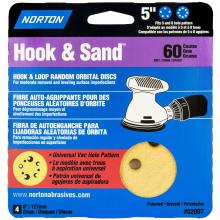 Toolway 85002007 - Hook & Loop Disc 5-8in Hole P60 4Pk