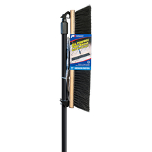 Toolway 87061014 - Push Broom 14in With Brace SideClipped Medium Tampico w/48in HD Handle