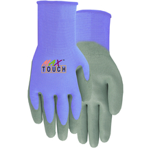 Toolway 88001701 - 1Pr Gloves Work Ladies Max Grip Touch Screen Compatible Size: M Orange/Purple