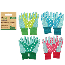 Toolway 88013898 - 1PR Ladies Gardening Gloves With Dot Grip Palms Assorted