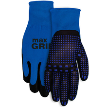 Toolway 88095000 - 1Pair Gloves Work Unisex Max Grip Chemical Resistant Size: L/XL Nitrile Palm Blue