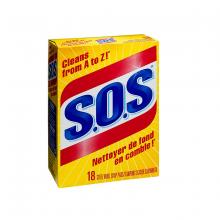 Toolway 88098026 - S.O.S Steel Wool Cleaning Pads with Soap 18pc
