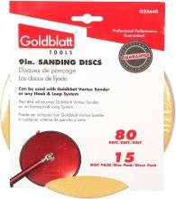 Toolway G25640 - Vortex Sanding Disk 9in 80grit 15Pk