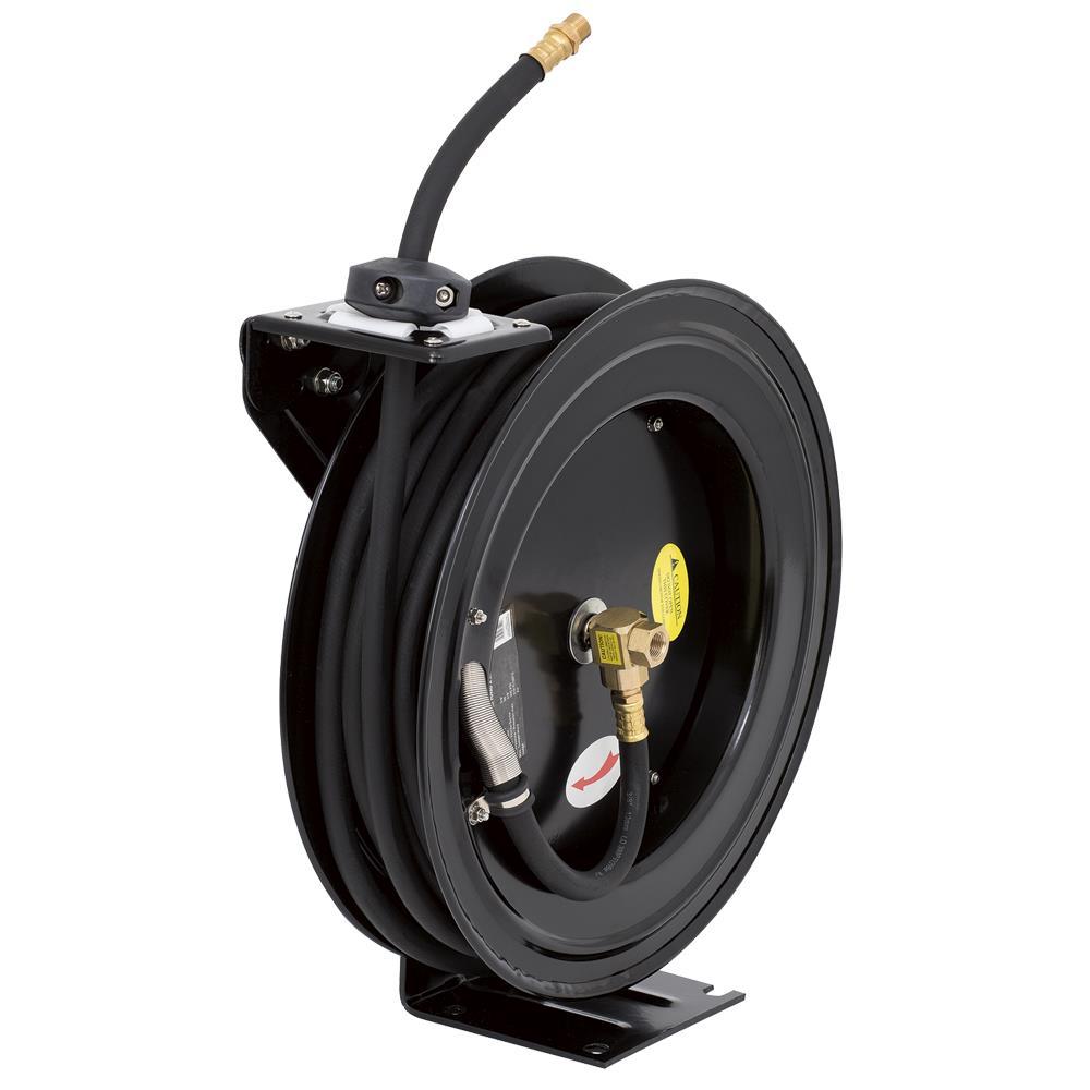 3/8&#34; x 50&#39; Retractable Air Hose Reel - Metal
