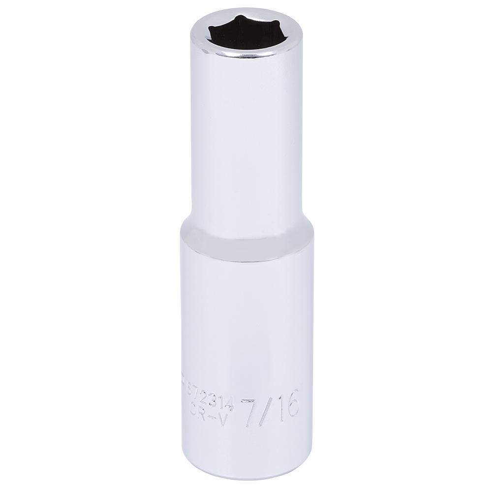 1/2&#34; DR x 7/16&#34; Deep Chrome Socket - 6 pt
