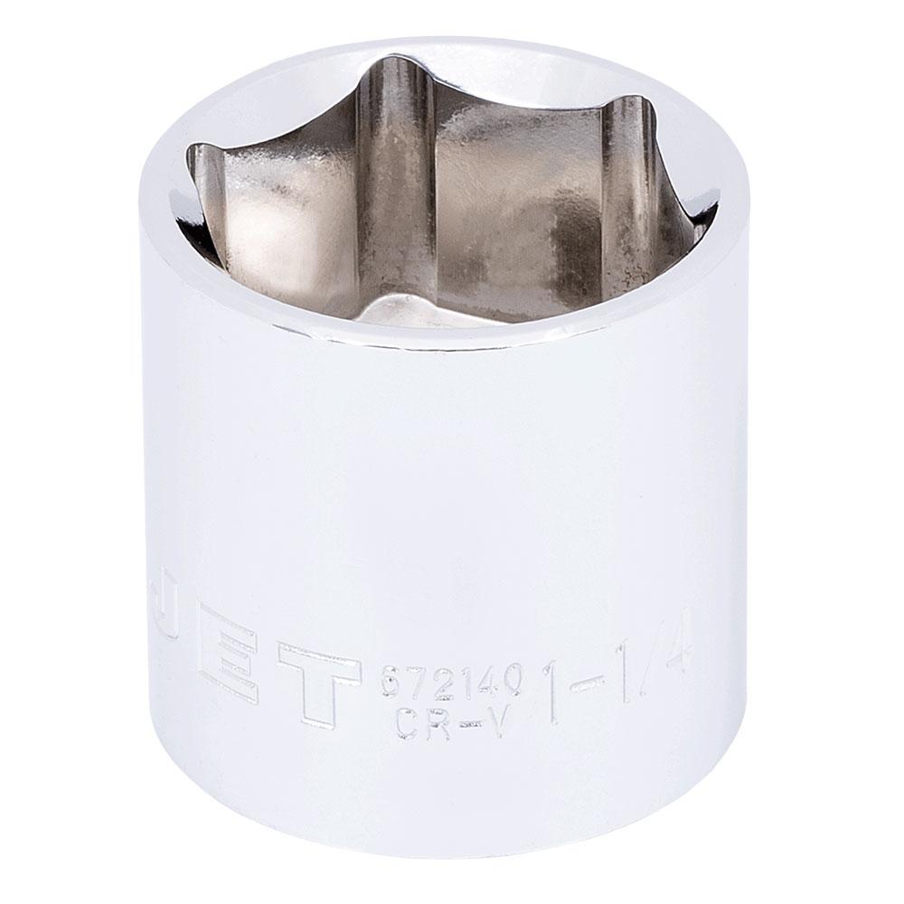 1/2&#34; DR x 1-1/4&#34; Regular Chrome Socket - 6 pt