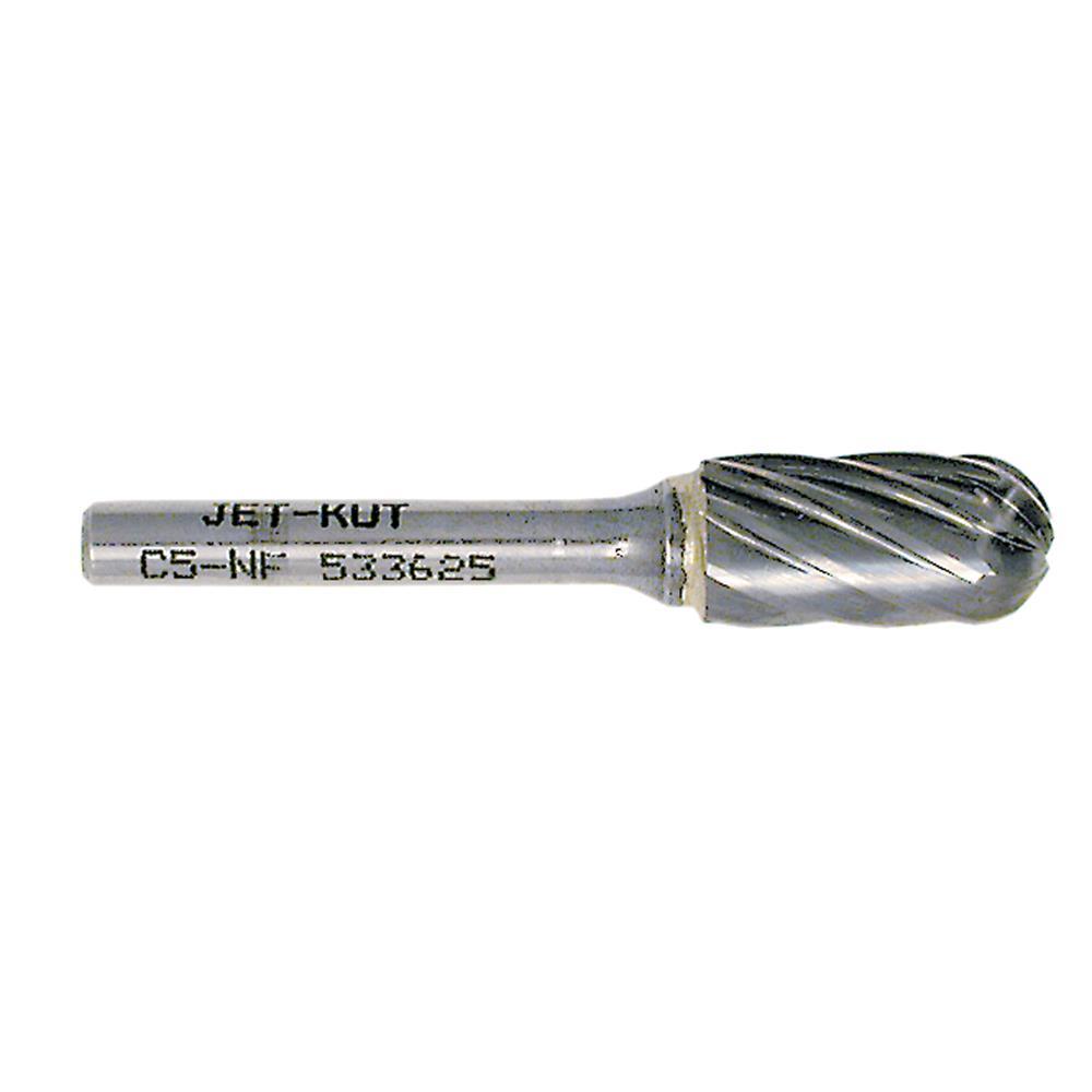 1/4&#34; JET-KUTÂŽ Ball Nose Shape Bur - For Aluminum/Non-ferrous Material