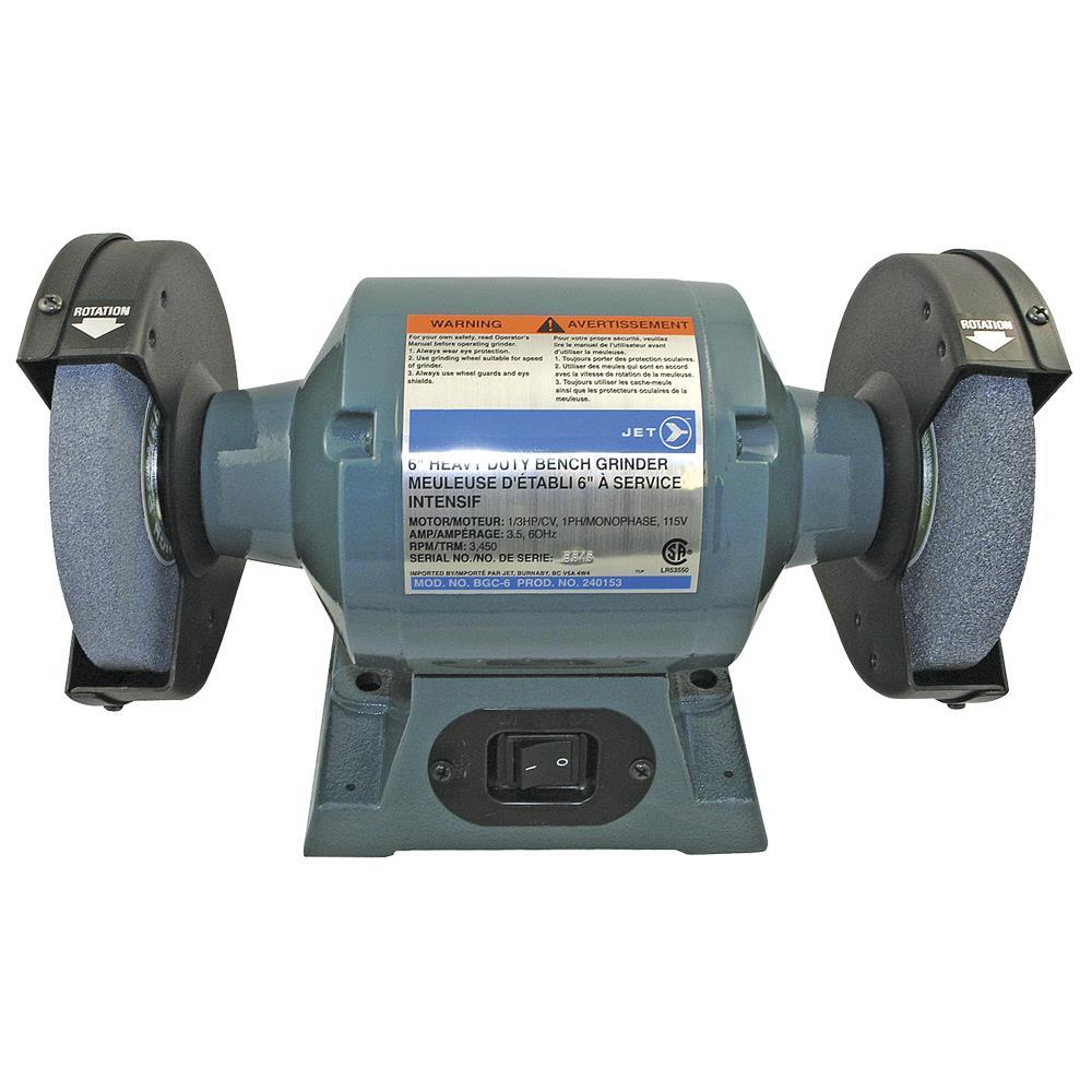 6&#34; 1/3 HP Bench Grinder - Heavy Duty