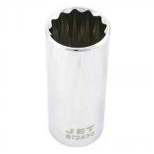 Jet - CA 672430 - 1/2" DR x 15/16" Deep Chrome Socket - 12 pt