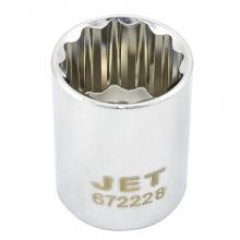 Jet - CA 672228 - 1/2" DR x 7/8" Regular Chrome Socket - 12 pt