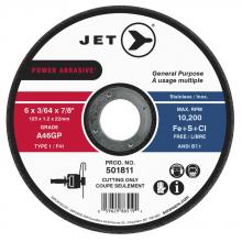 Jet - CA 501811 - Power Abrasive General Purpose Cut-Off Wheels