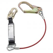 Peakworks V8108624 - Shock Absorbing Lanyard (110 - 220 lb capacity) Single Leg - Galvanized - Snap & Form Hooks