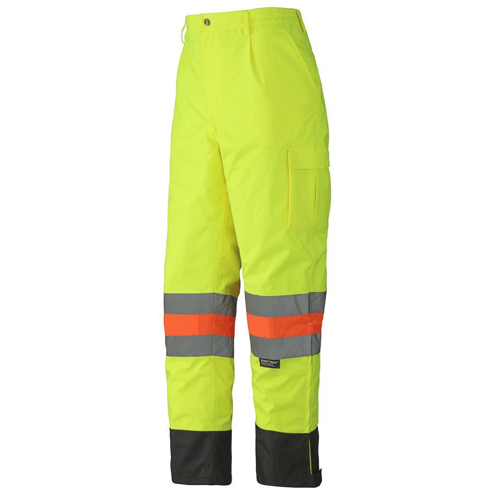 Hi-Vis Waterproof Traffic Safety Pants - Tricot Polyester - MTQ Approved