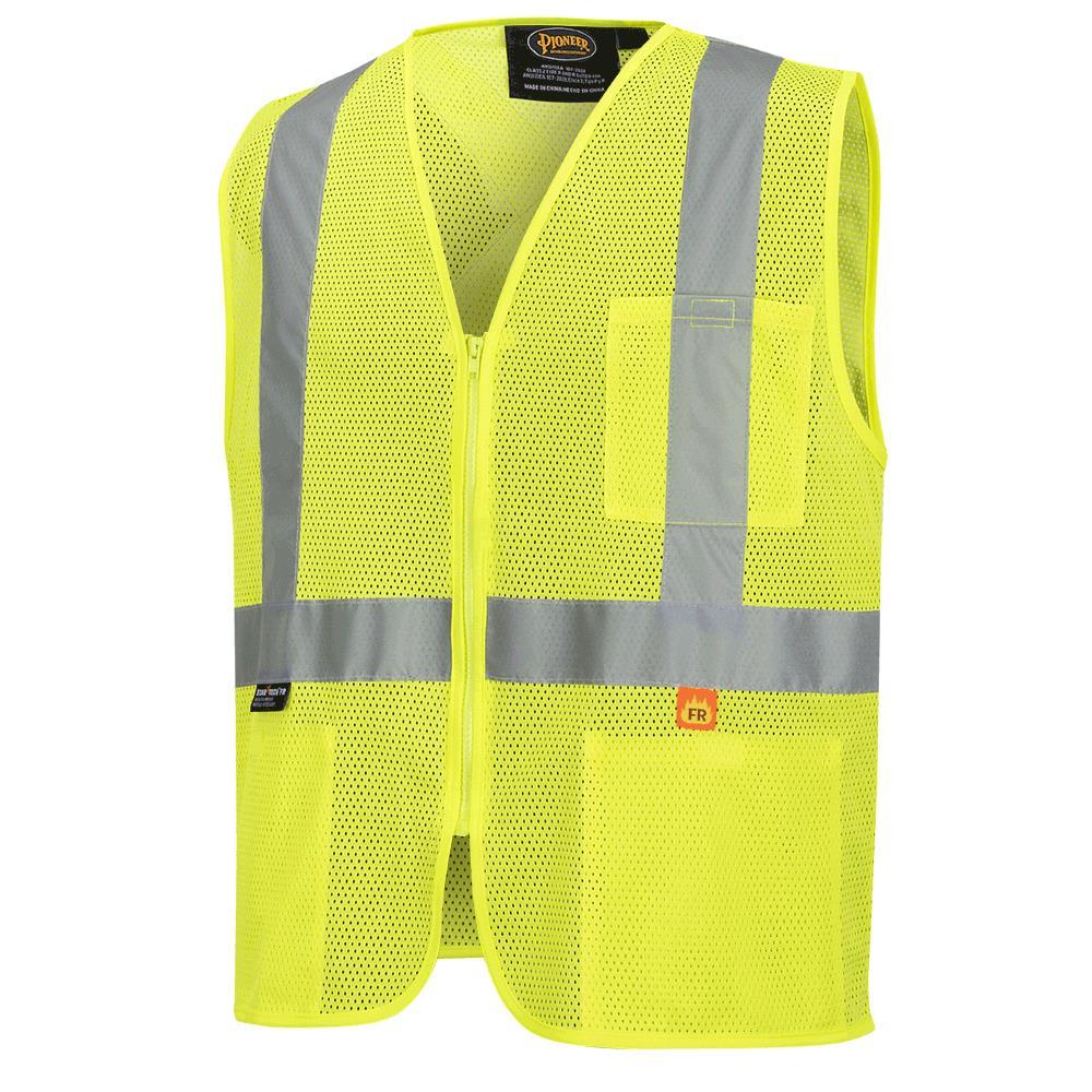 Self-Extinguishing Hi-Vis Mesh Safety Vests