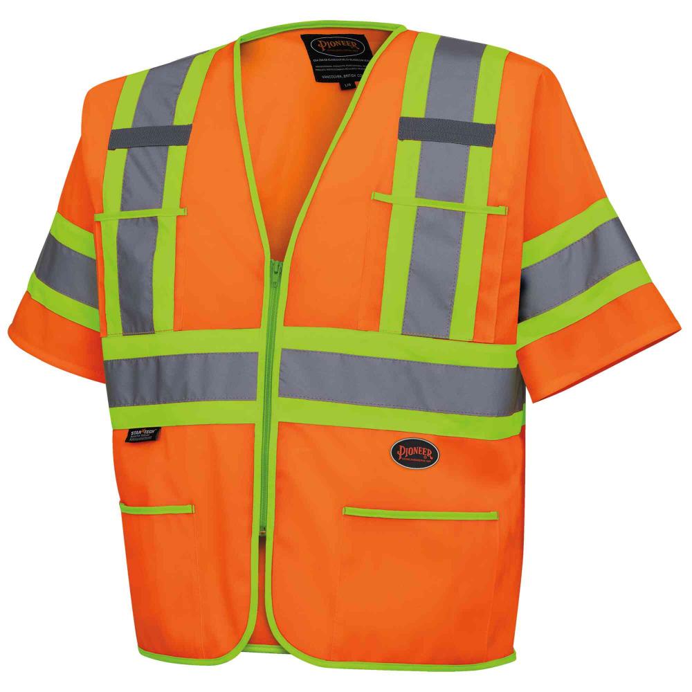 Hi-Vis Short Sleeve Zip Front Safety Vests