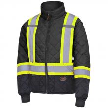 Pioneer V1170170-XXS - Black Hi-Viz Quilted Freezer Jacket - XXS