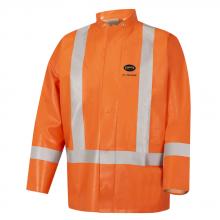 Pioneer V3520950-L - Hi-Vis FR/ARC Super-HD Safety Rain Jacket - Neoprene - Hi-Vis Orange - L