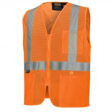 Pioneer V2510950-2XL - FR Hi-Vis Poly Mesh Safety Vest - 2" Tape - Zipper Closure - Hi-Vis Orange - 2XL